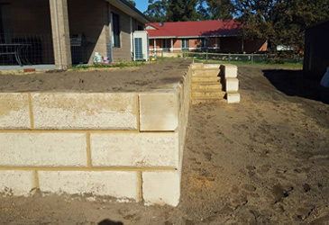 Retain limestone blocks Bunbury
